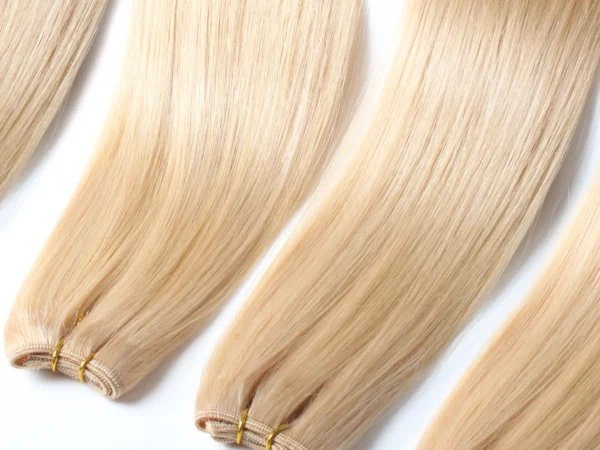 blonde flat weft