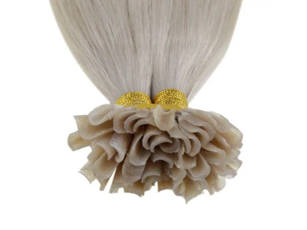 white blonde utip hair